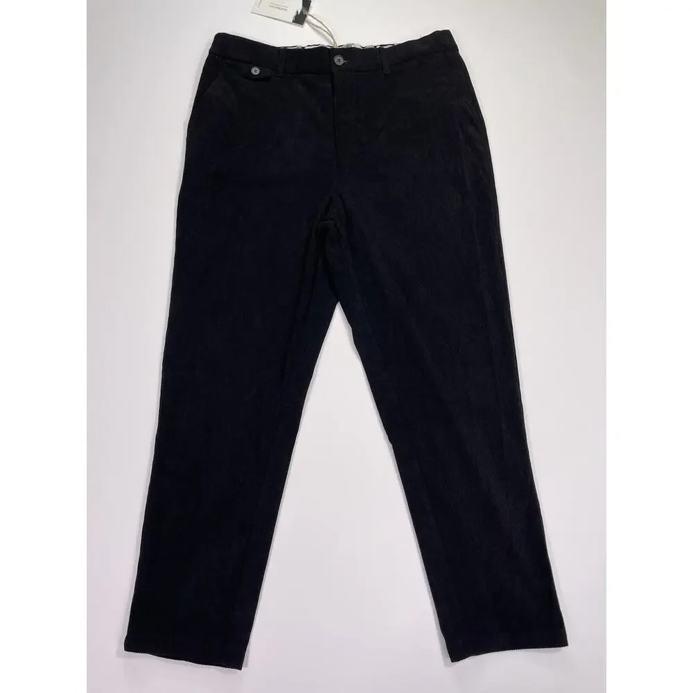 Kidoriman Corduroy Pants Men’s 33x26 Black NWT Casual Dress